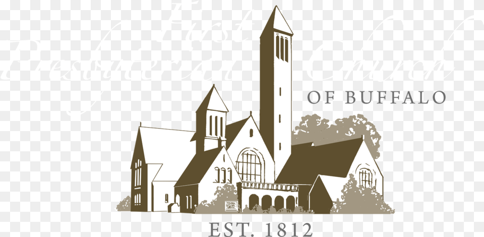 Worship By Video U2014 First Presbyterian Church Of Buffalo Illustration, Architecture, Building, Spire, Tower Free Png Download