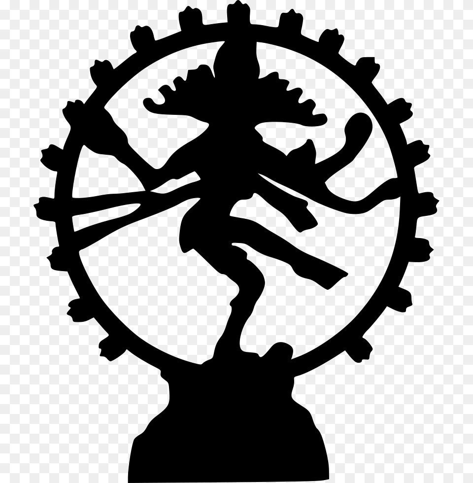 Worship Shiva Dance God Nataraja Silhouette, Stencil, Person, Emblem, Symbol Png