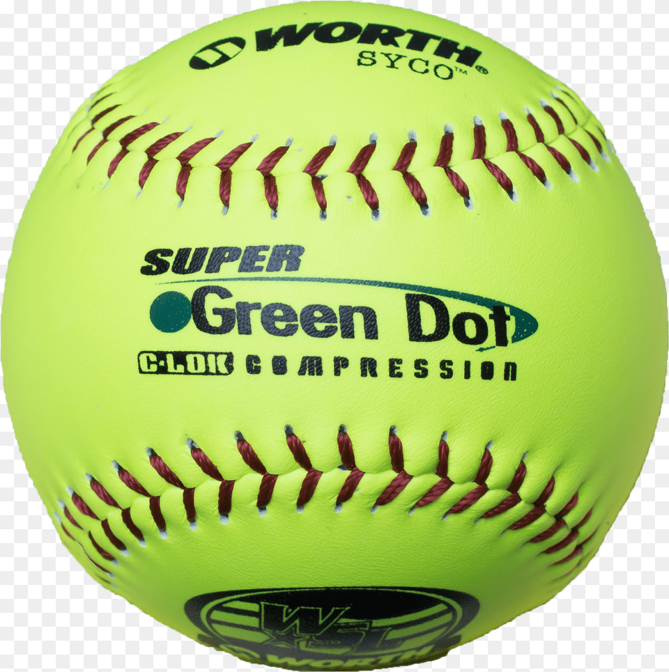 Worth 11quot Syco Super Green Dot Slowpitch Softballs David Ortiz Autographed Ball, Rugby, Rugby Ball, Sport Png Image