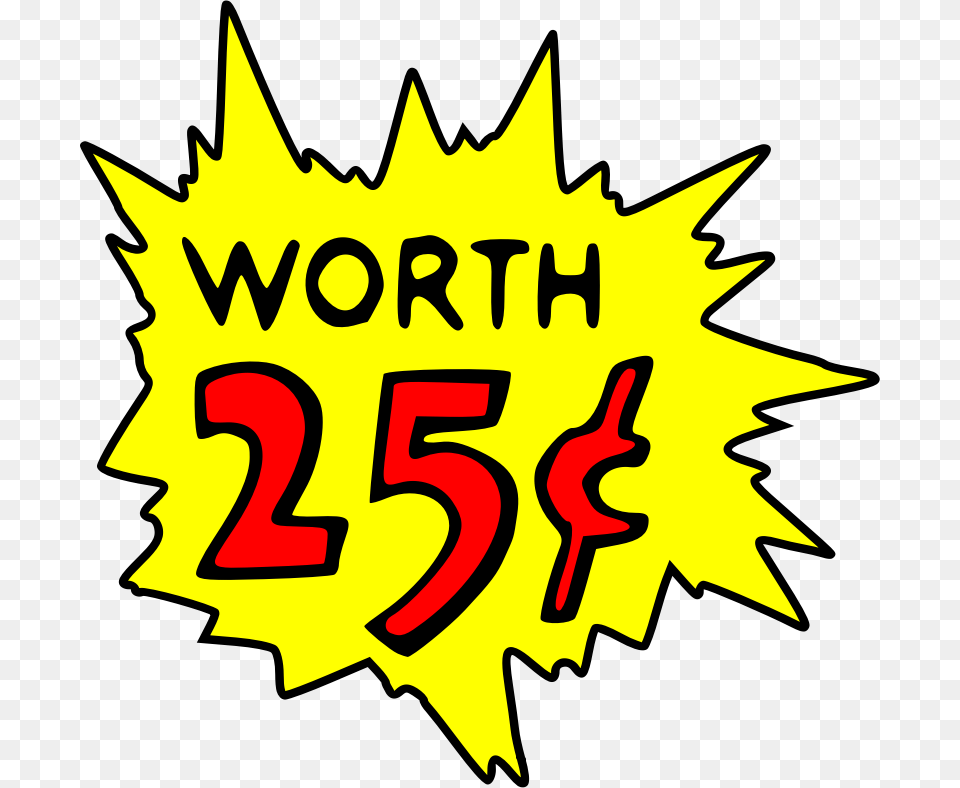 Worth 25 Cent 25 Cent Clipart, Symbol, Number, Text, Leaf Png Image