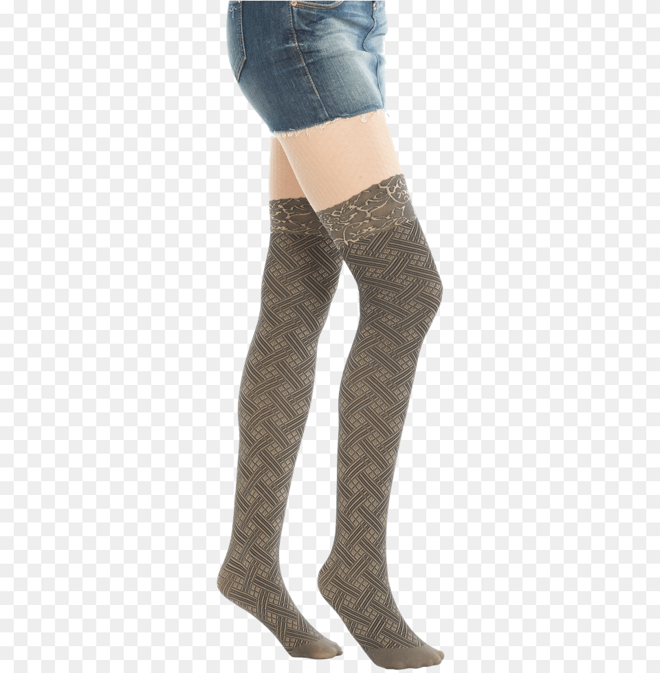 Woven Faux Thigh High Tights Tights, Clothing, Jeans, Pants, Hosiery Png Image