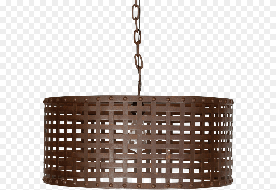 Woven Metal Pendant Chandelier Storage Basket, Lamp Png Image