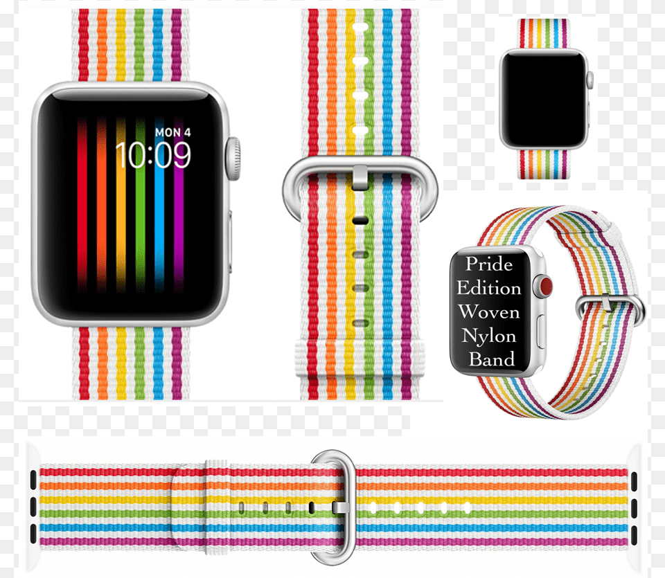 Woven Nylon Wrist Sport Rainbow Band Strap For Apple Apple Watch Pride Band, Accessories, Belt, Electronics, Mobile Phone Free Transparent Png