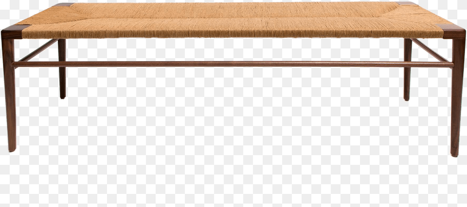 Woven Rush Bench Furniture, Coffee Table, Table Free Png