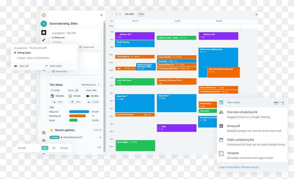 Woven The Best Calendar App For Busy Professionals Woven Calendar Windows, Page, Text Png