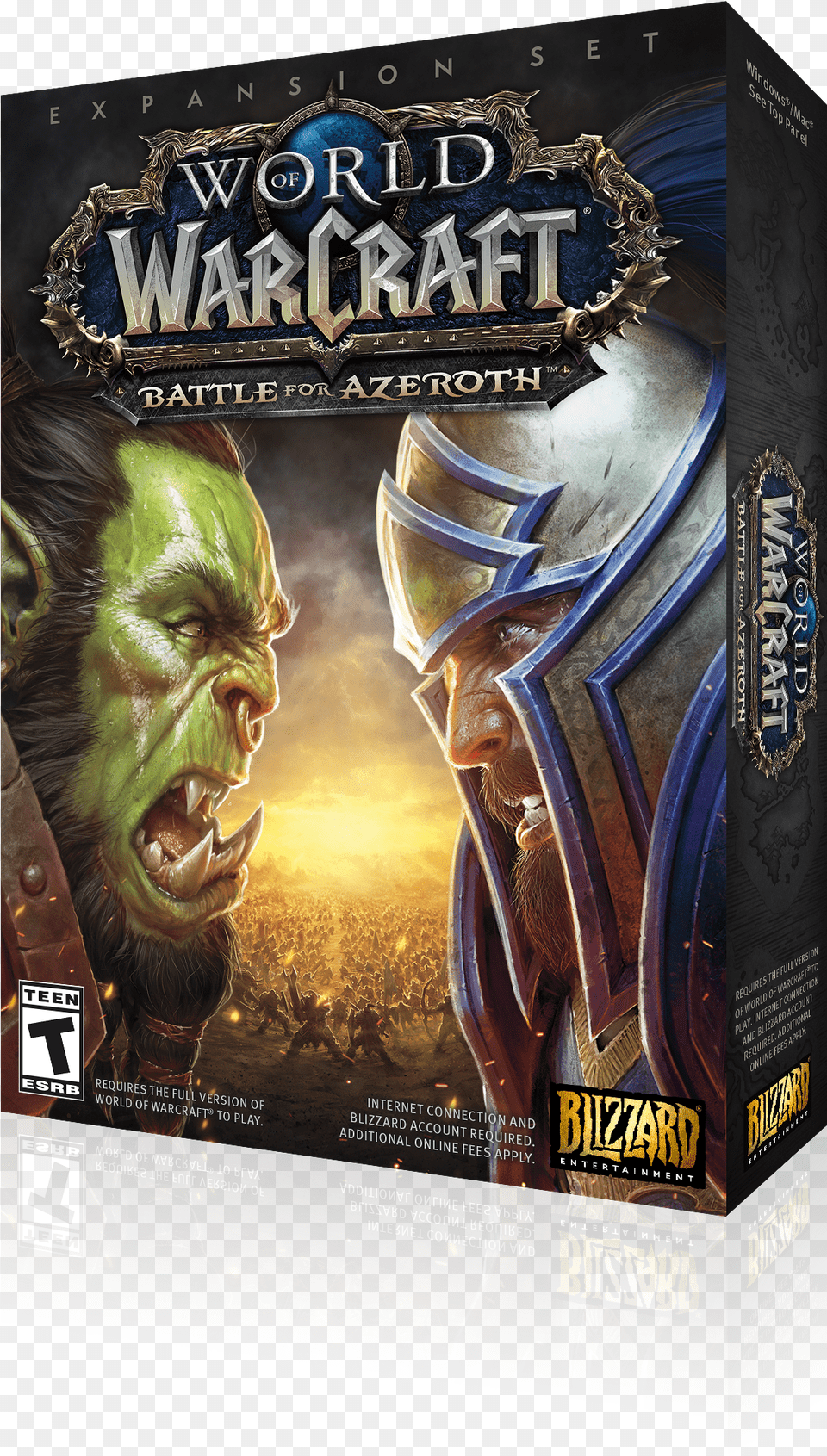 Wow Battleforazeroth 3d Right Battle For Azeroth Cover, Advertisement, Face, Head, Person Free Png
