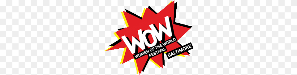 Wow Festival Baltimore Presented, Logo, Sticker, Dynamite, Weapon Png Image