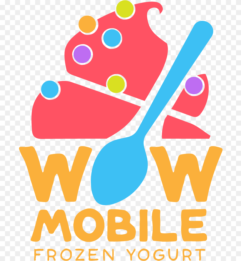 Wow Mobile Frozen Wow Frozen Yogurt, Advertisement, Spoon, Cutlery, Poster Png Image