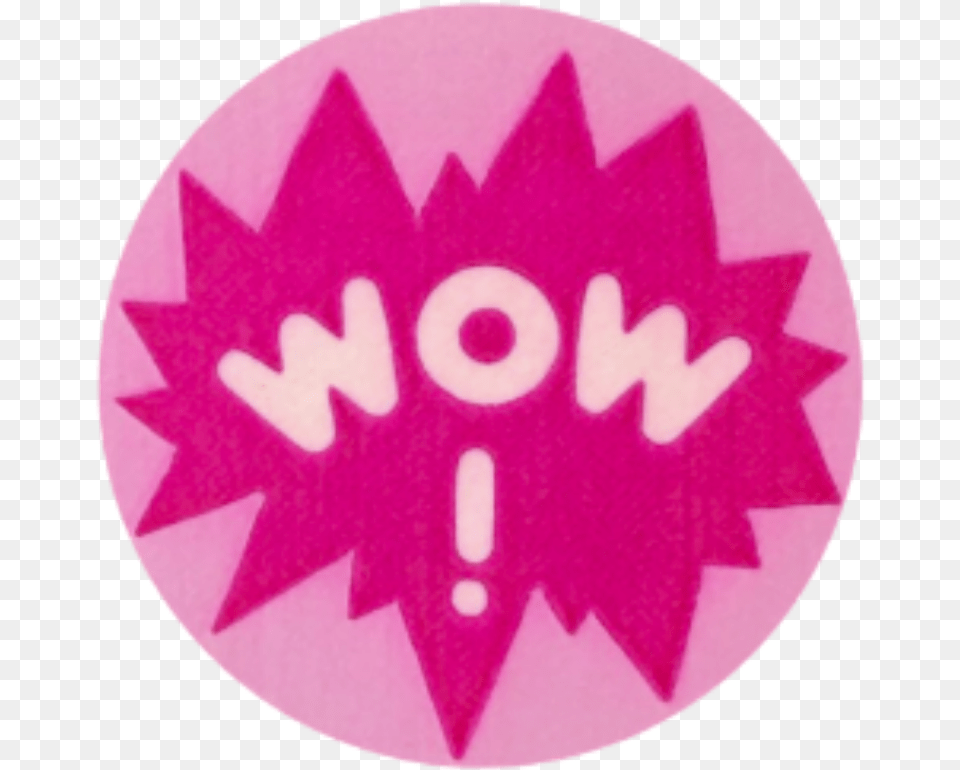 Wow Sticker Messy Pink Cute Wow Sticker Pink, Home Decor, Logo Free Png Download