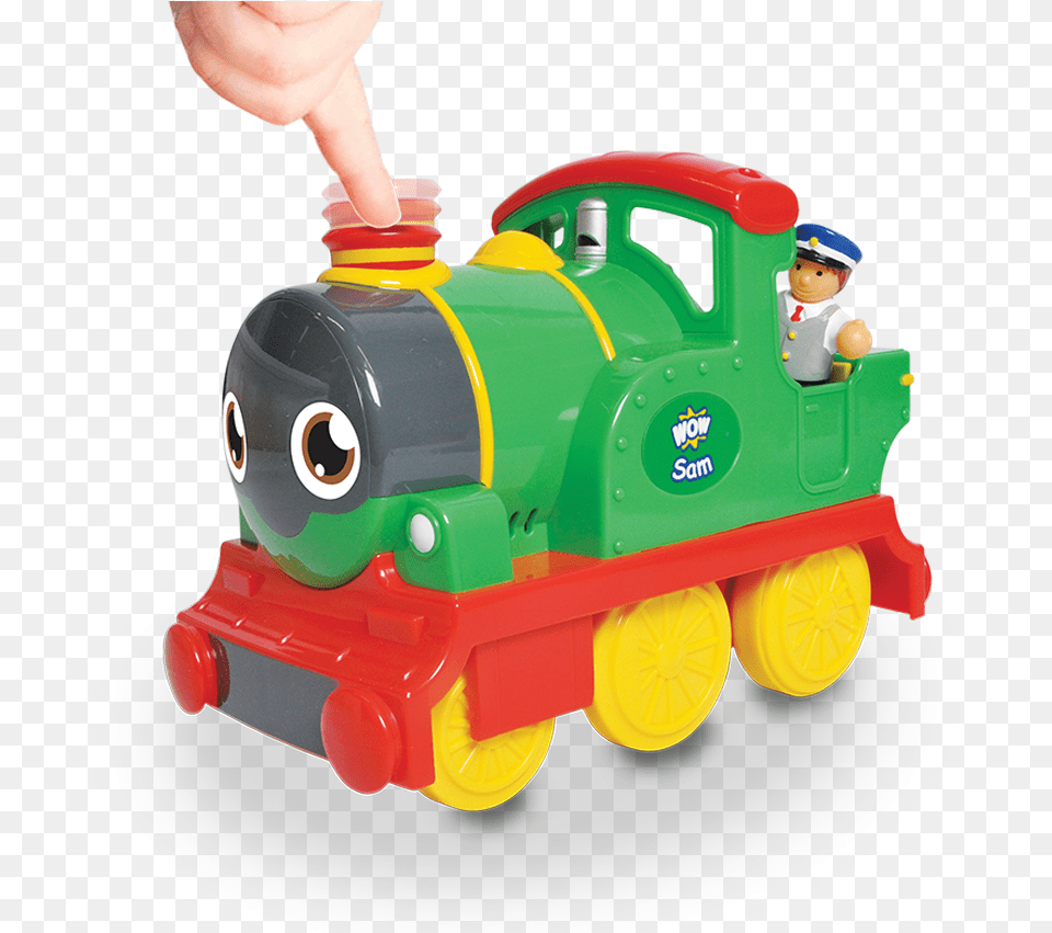 Wow Toys Sam Steam Train, Toy, Wheel, Vehicle, Transportation Free Png Download