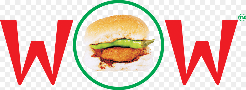 Wow Logo Wow Vada Pav Logo, Burger, Food, Lunch, Meal Free Transparent Png