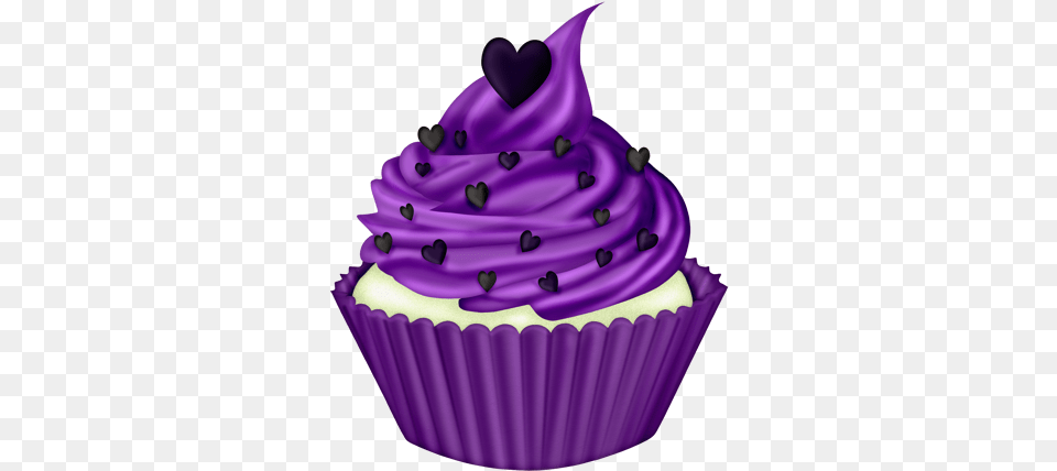 Wp Gf Cupcake Cup Cakes Clip Purple Cupcake Clipart Birthday Cupcake Purple Clipart, Birthday Cake, Cake, Cream, Dessert Png