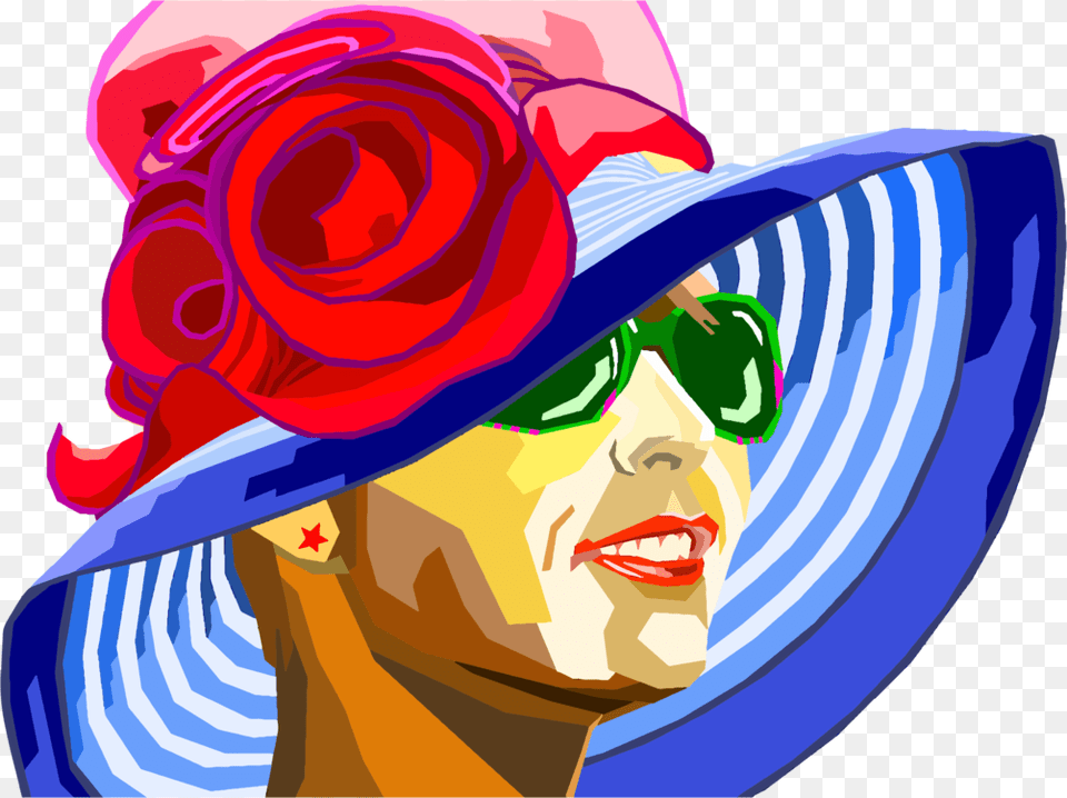 Wpap Portrait Pop Art Illustrator, Clothing, Hat, Sun Hat, Face Png