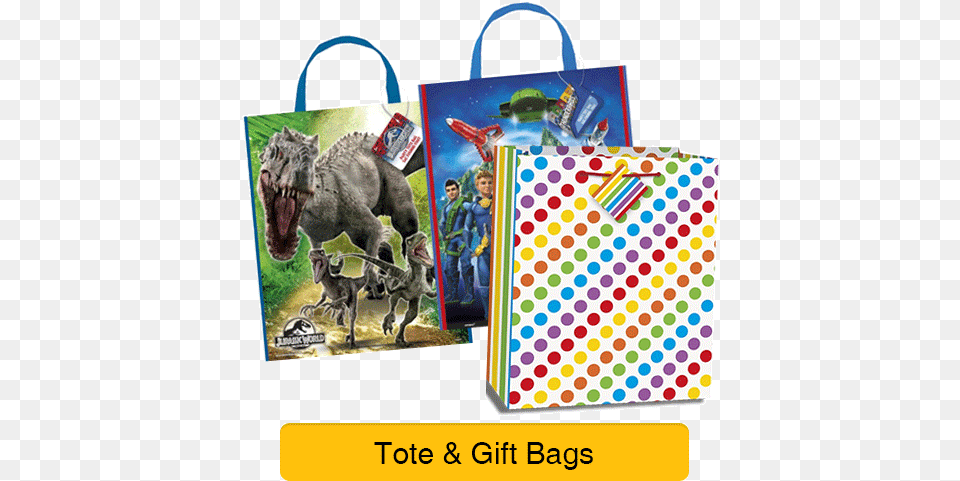 Wrapping Paper Gift Bags Amp Cards Jurassic World Large Plastic Party Tote Bag, Person, Dog, Animal, Pet Free Transparent Png