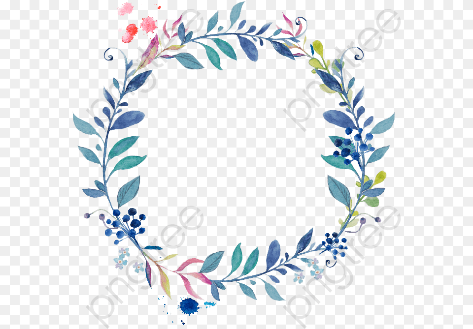 Wreath Border Clipart Watercolor Floral Wreath, Art, Plant, Pattern, Graphics Free Transparent Png