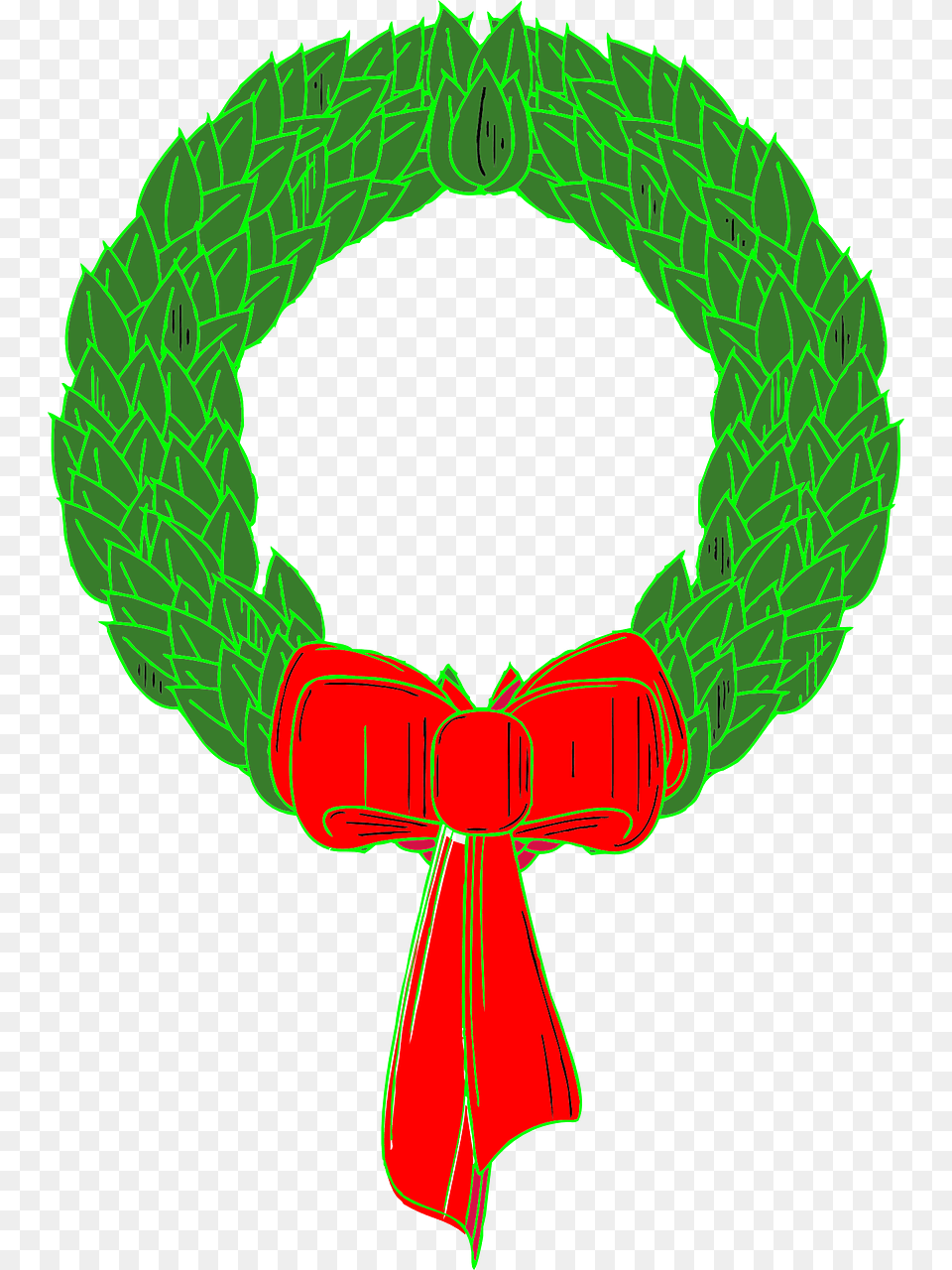 Wreath Chaplet Christmas Free Picture Green Wreath Clip Art Free, Accessories, Formal Wear, Tie, Belt Png