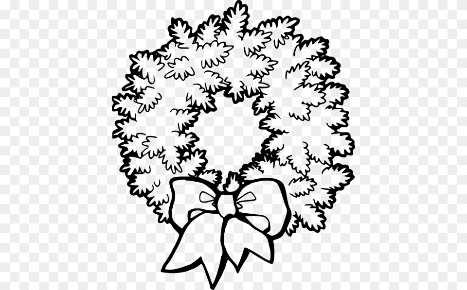 Wreath Clip Art Black And White Christmas Wreath, Person Png