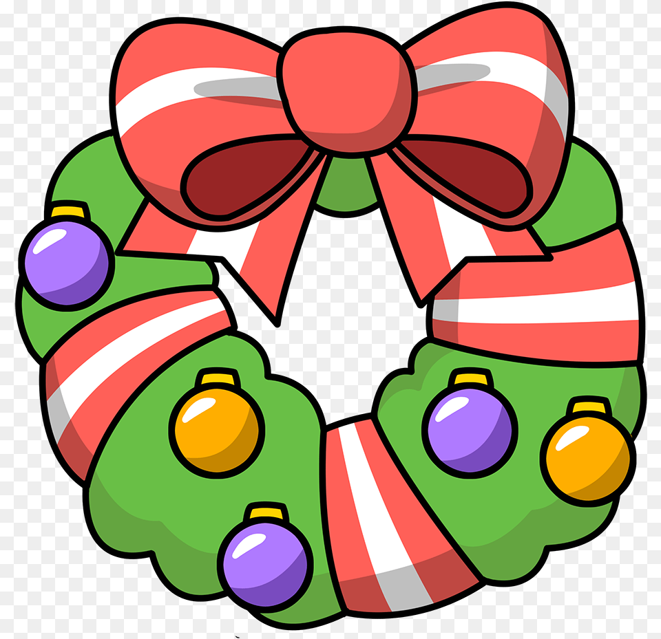 Wreath Clipart Christmas Garland Images Image Clipartix Cartoon The Christmas Wreath, Baby, Food, Person, Sweets Png