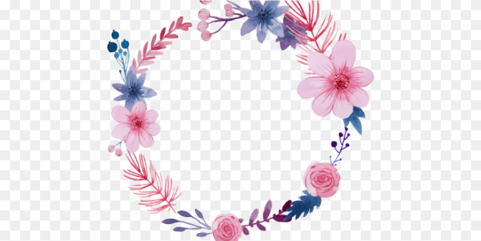 Wreath Clipart Lilac Flower Round Border Design Flowers, Plant, Accessories, Rose, Jewelry Png Image