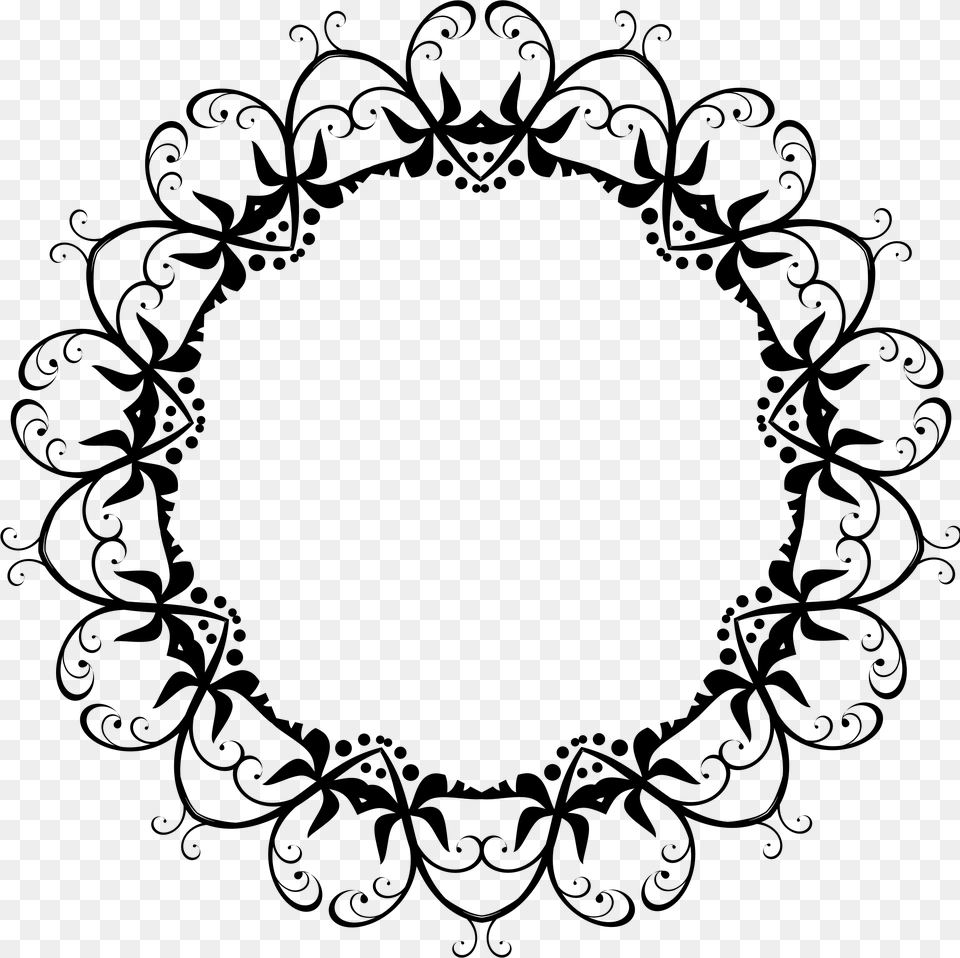 Wreath Clipart Silhouette, Gray Free Png Download