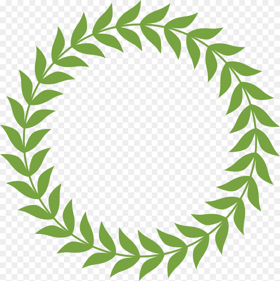 Wreath Clipart Transparent Background Vector Laurel Round Laurel Wreath Clipart, Green, Leaf, Plant, Pattern Free Png Download