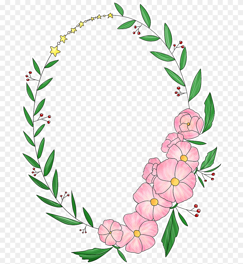 Wreath Corolla Flowers Picture Ghirlande De Flori Desene, Art, Floral Design, Graphics, Pattern Png