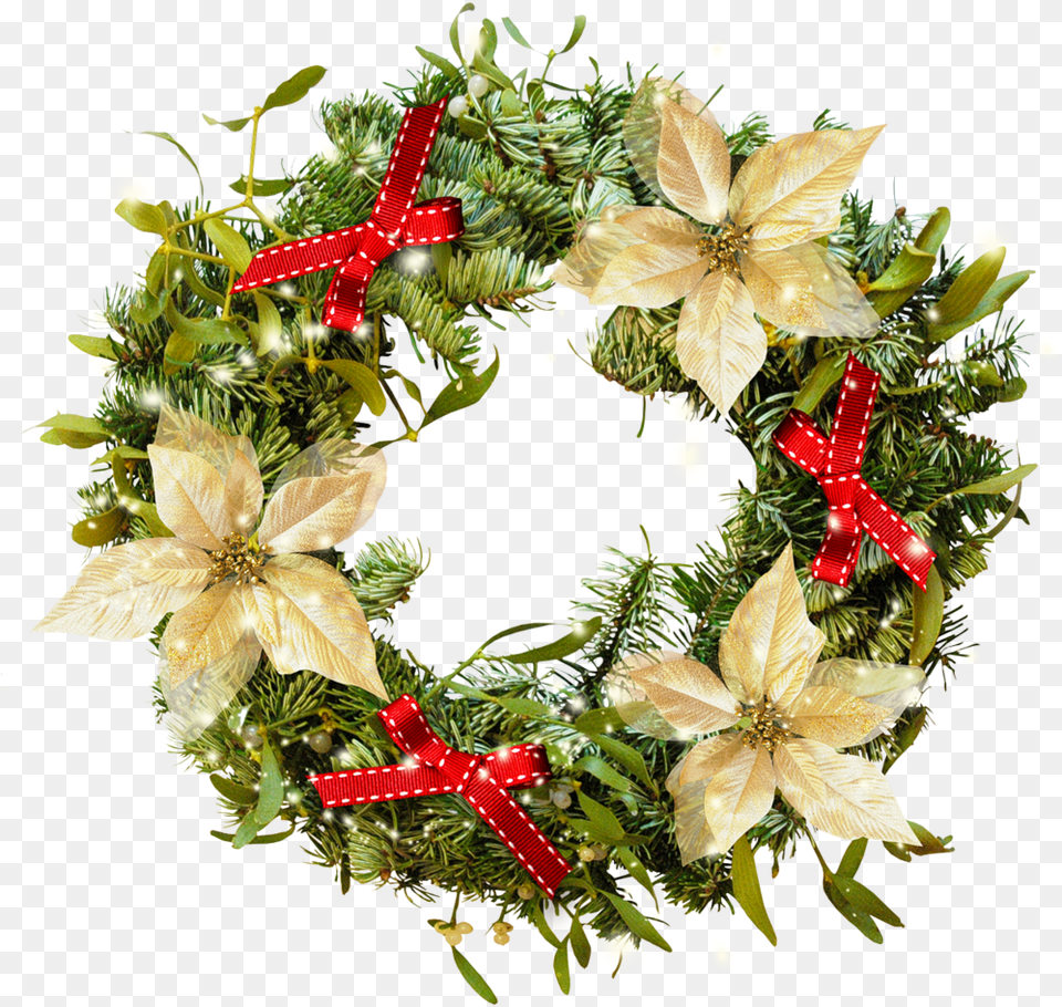 Wreath Crown Christmas Frame Christmas Crown Background, Plant Free Png Download