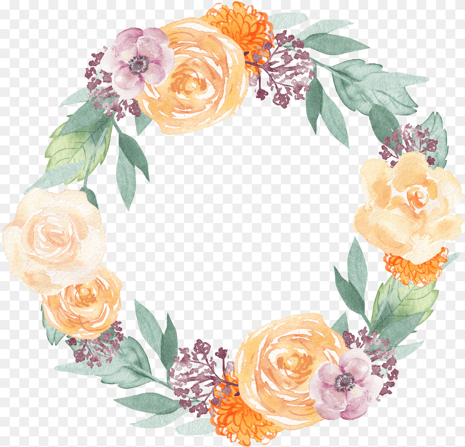 Wreath Flower Flowers Floral Ftesticker Watercolor Best Mum In The World, Plant, Rose, Art, Floral Design Free Png Download