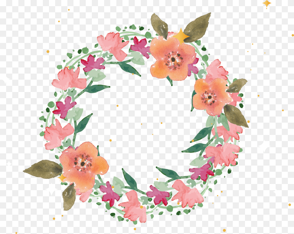 Wreath Flower Pink Transprent Wreath, Art, Floral Design, Graphics, Pattern Free Png Download