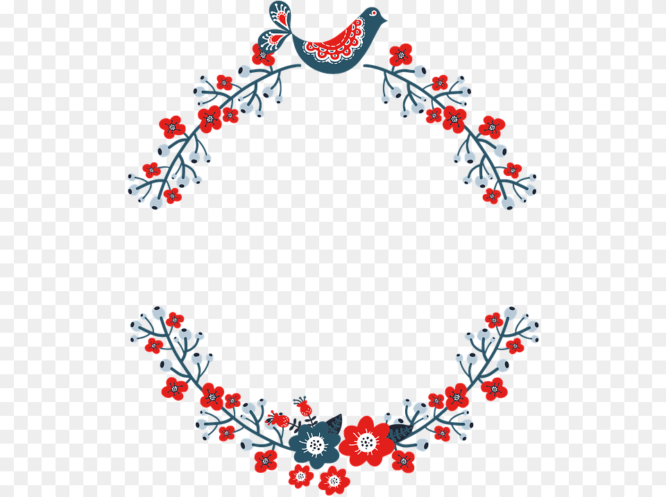 Wreath Frame Floral Vector Graphic On Pixabay Bi Love You Name, Accessories, Pattern, Jewelry, Necklace Png Image