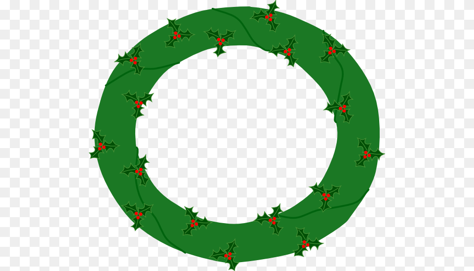 Wreath Of Evergreen With Red Berries Clip Art For Web, Green, Oval, Clothing, Hardhat Png Image