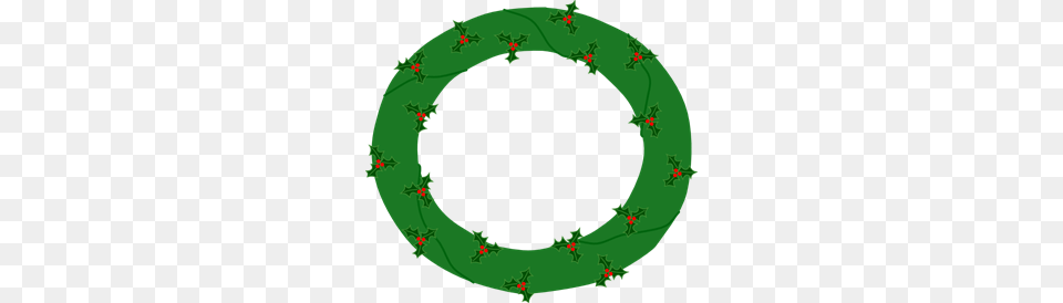 Wreath Of Evergreen With Red Berries Clip Art For Web, Green, Pattern, Oval, Floral Design Free Transparent Png