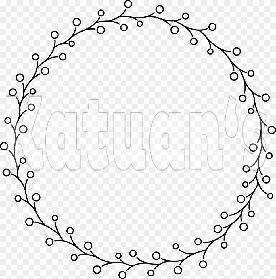 Wreath Outline Wreath Outline, Oval, Text, Pattern Png