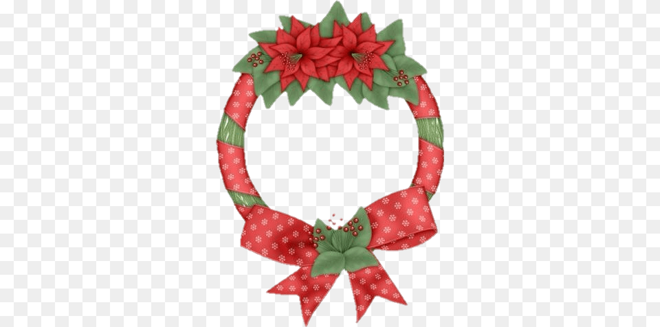 Wreath Poinsettia Christmas Ribbon Bow Christmas Day, Person Png