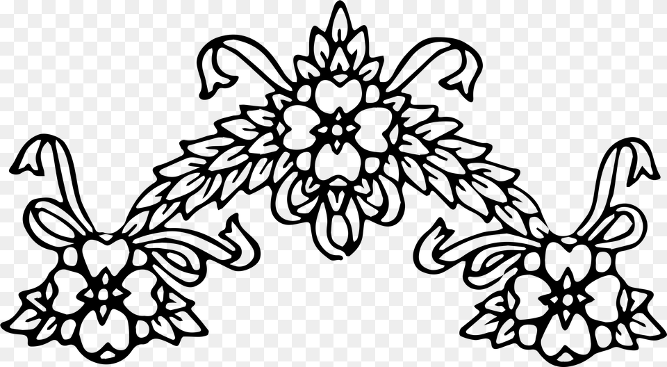 Wreath Vector Flower Clip Art Black And White, Gray Png