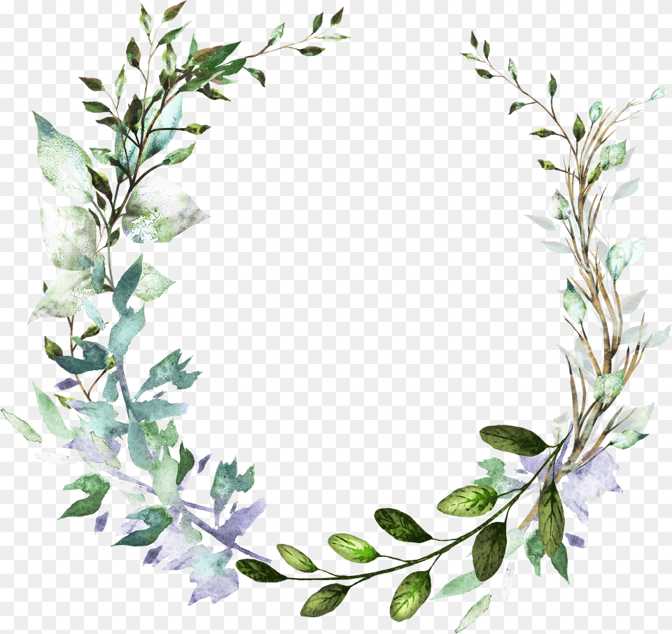 Wreath Watercolor Watercolor Drawing Floral Free Png Download