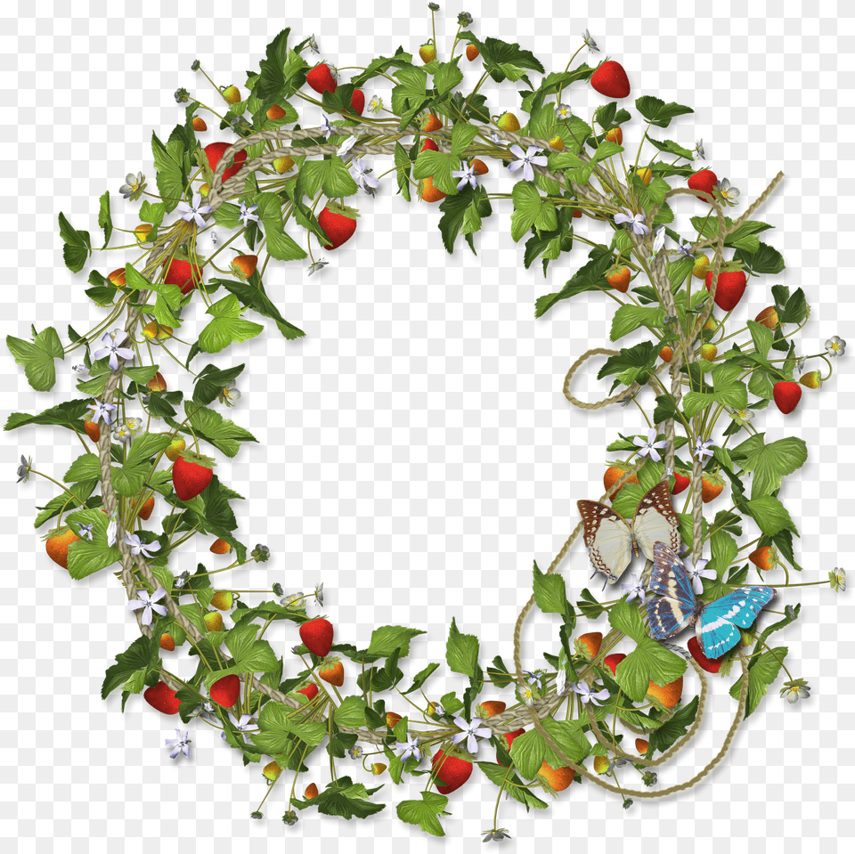 Wreath With Tomatoes Clipart, Plant Png Image