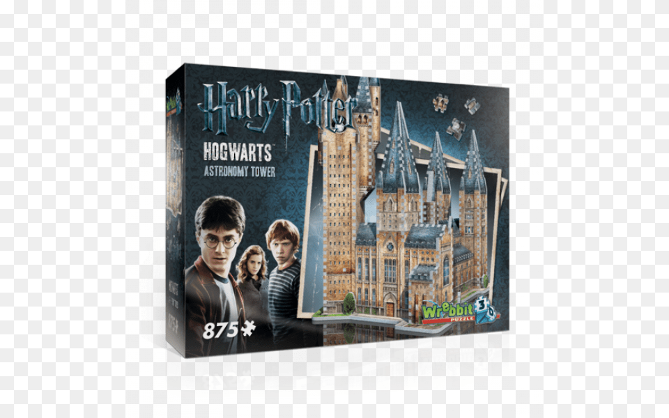 Wrebbit 3d Puzzle Harry Potter Hogwarts Astronomy Tower, Advertisement, Poster, Person, Male Free Transparent Png