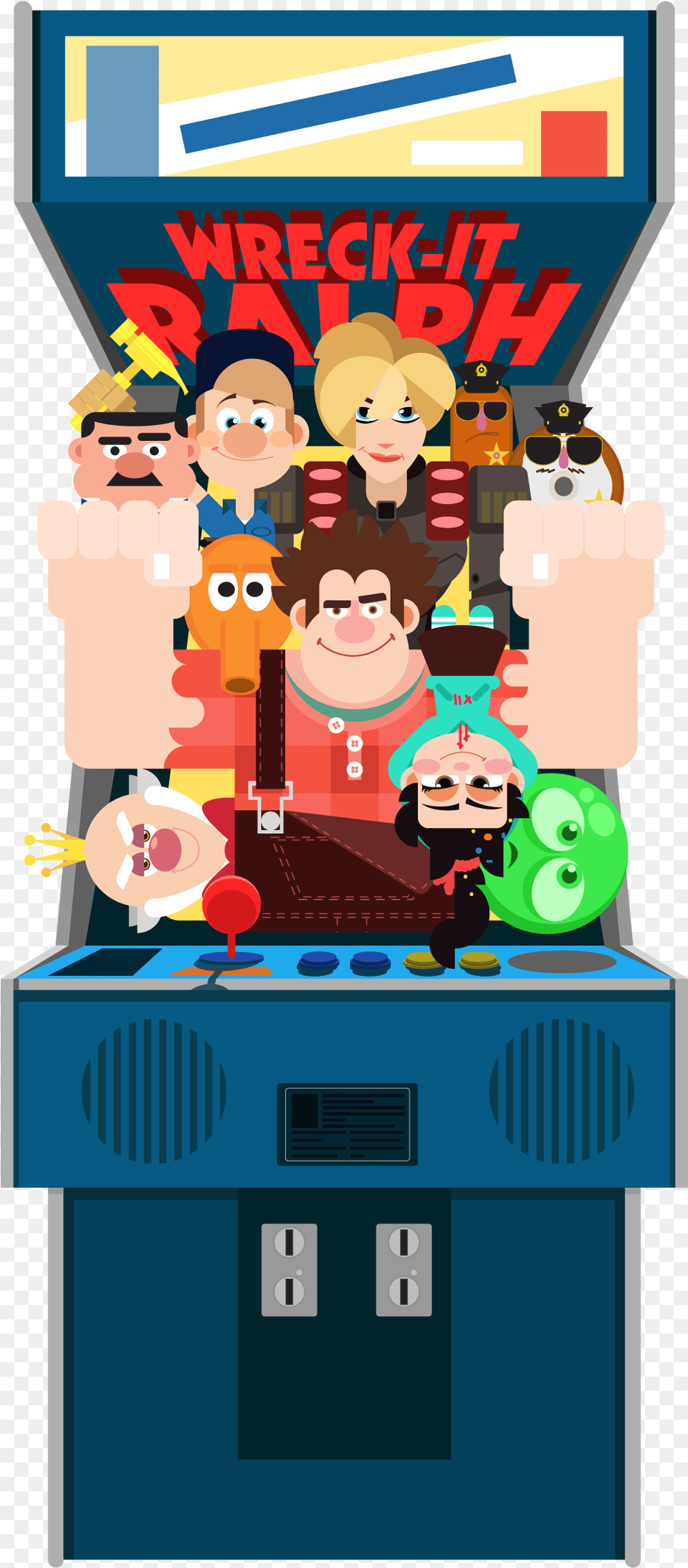 Wreck It Ralph, Arcade Game Machine, Game, Baby, Person Png Image