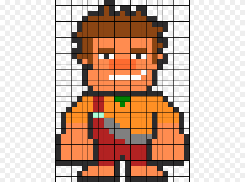 Wreck It Ralph Perler Bead Pattern Bead Sprite Ponto De Cruz Detona Ralf, Toy Free Png Download