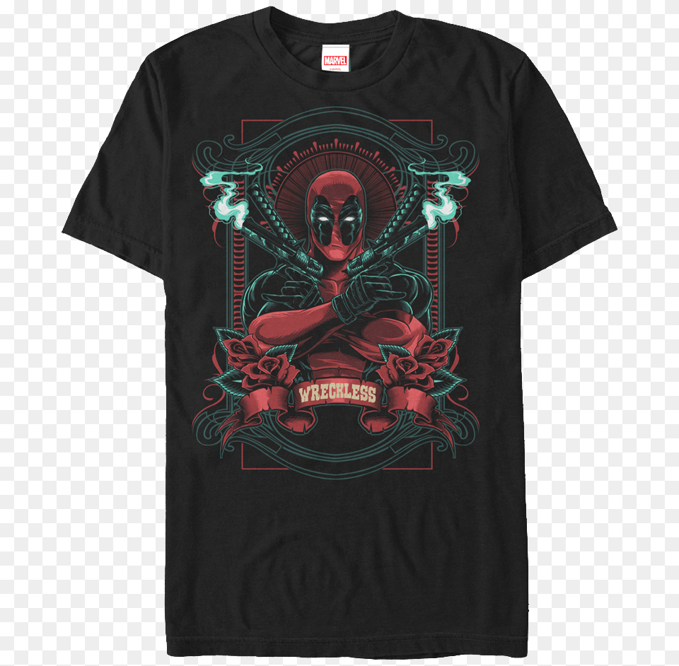 Wreckless Deadpool T Shirt Deadpool T Shirt, Clothing, T-shirt, Adult, Female Free Transparent Png