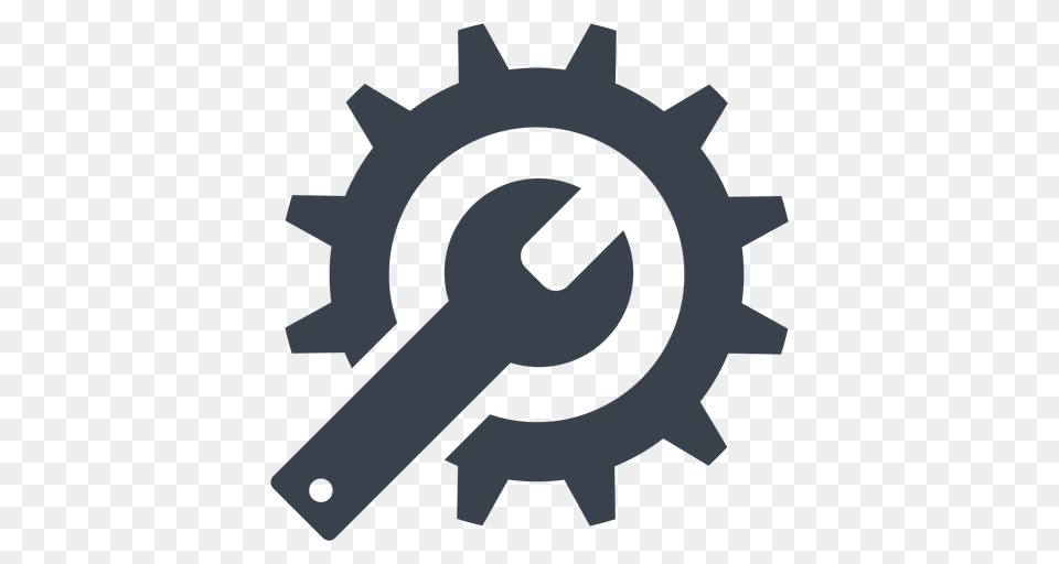 Wrench And Gear Icon, Machine, Animal, Bear, Mammal Png Image