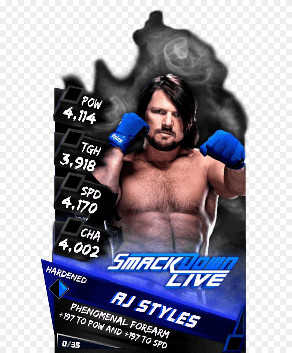 Wrestlemania Aj Styles Wwe Supercard Hardened Cards, Adult, Person, Man, Male Free Transparent Png