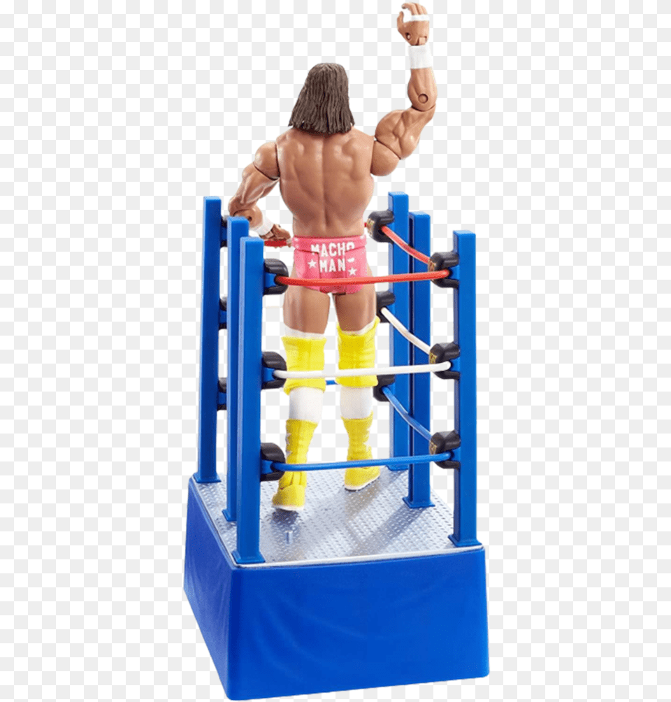 Wrestlemania Iii Randy Savage Action Figure Wwf Wwe Macho Man Ring Cart Wwe, Back, Body Part, Person Free Transparent Png