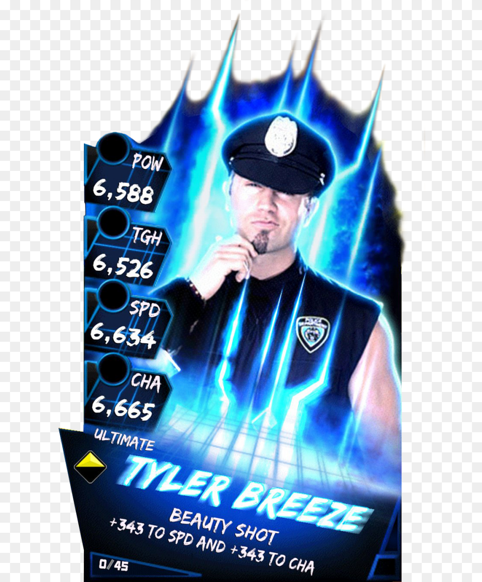 Wrestlemania Supercard Tylerbreeze R10 Summerslam Supercard Wwe Supercard Tyler Breeze, Poster, Lighting, Advertisement, Male Free Png