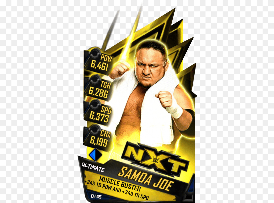 Wrestlemania34 Spring Supercard Samoajoe S3 14 Wrestlemania33 Wwe Supercard Nxt Cards, Adult, Person, Man, Male Png Image