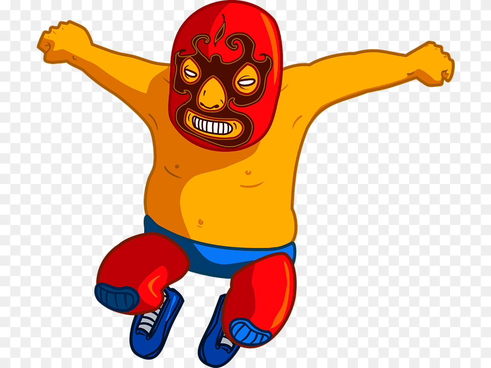 Wrestler Wrestling Fighter Sports Thai Boxing Luchador Vector, Baby, Person, Face, Head Free Png Download