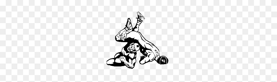 Wrestling, Stencil, Adult, Person, Man Png Image
