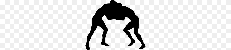 Wrestling, Silhouette, Stencil, Adult, Male Png Image