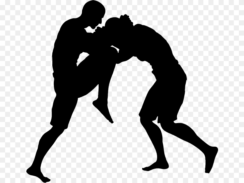 Wrestling, Silhouette, Stencil, Person, Man Free Png